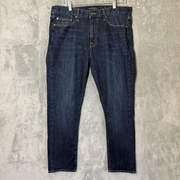 Lucky Brand Jeans 410 Athletic Slim 34x30 (Inseam 29) Whiskered Dark Wash - Picture 1 of 10